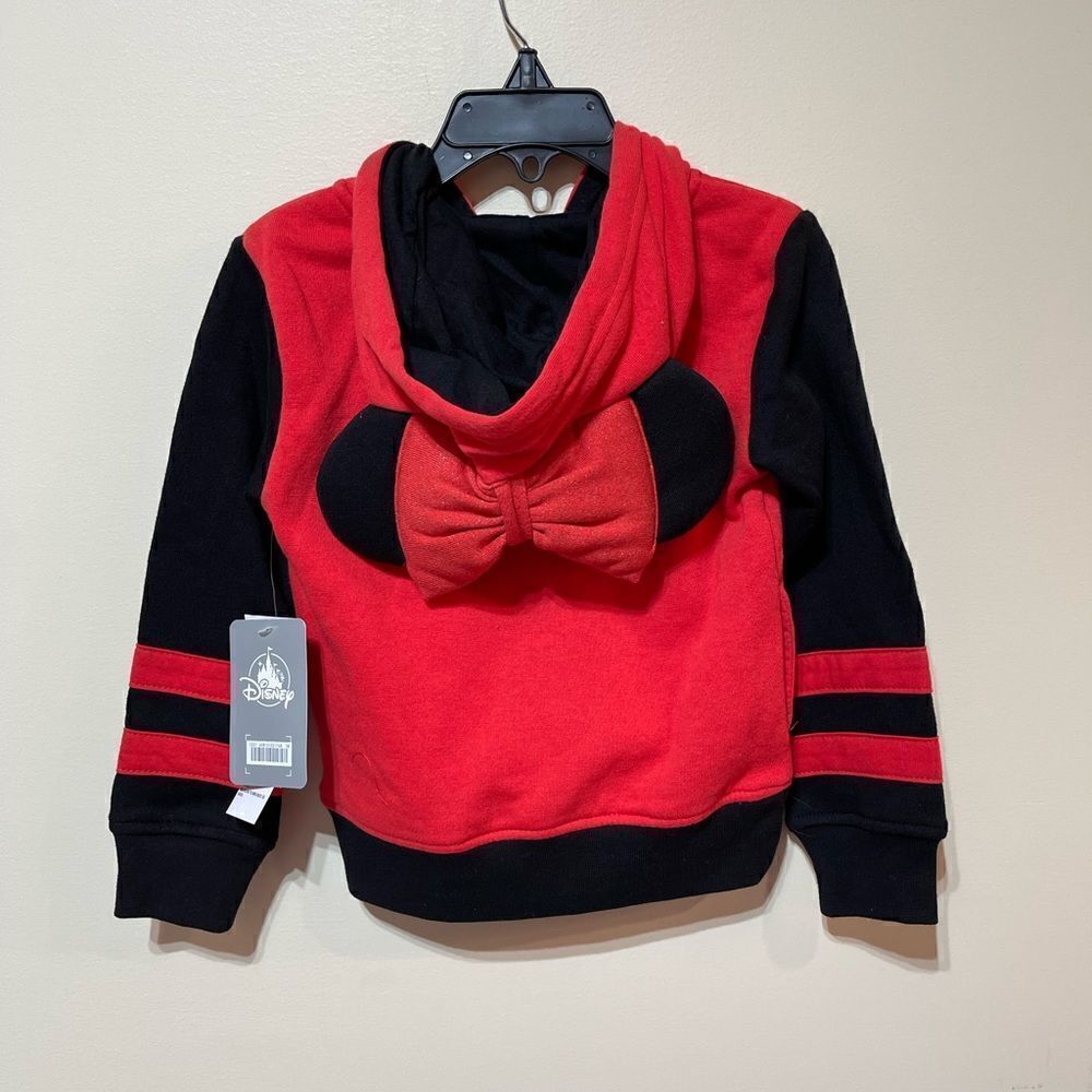 Disney Minnie Mouse Sweatshirt Jacket with Ears Hoodie Girls Size 3 NWT - Picture 4 of 8